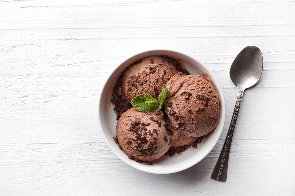 sorvete de chocolate canela e nozes